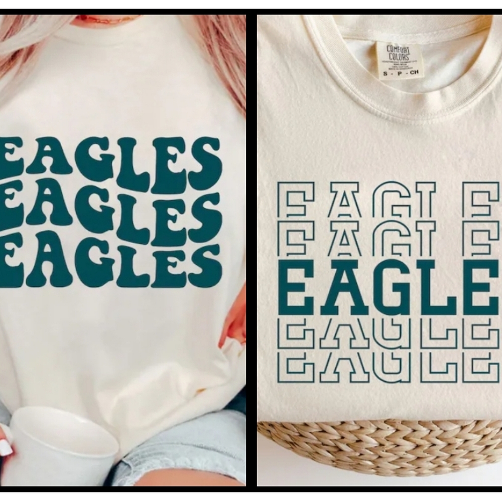 Superbowl winners Philly Eagles STACKED tshirt HIS or HERS